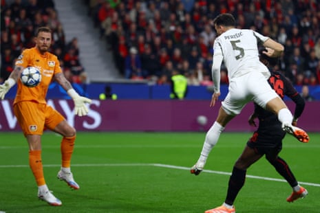PSV Eindhoven's Ivan Perisic scores a goal that was later disallowed.