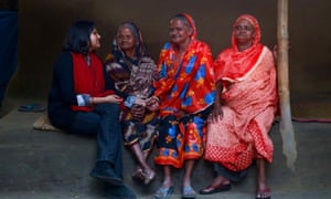 Gazi (left) with Amina Begum, Mukhlesa Begum and Maleka Begum, three of four sisters who were taken to rape camps by the Pakistani army