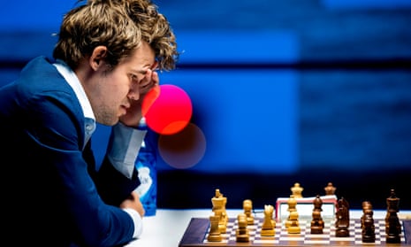 World chess champion Magnus Carlsen is in a losing position but