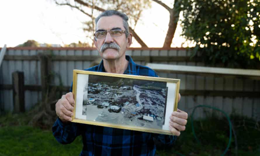 Greg Fahey, the last remaining resident of Matatā who has refused to leave or take a buyout for his property.