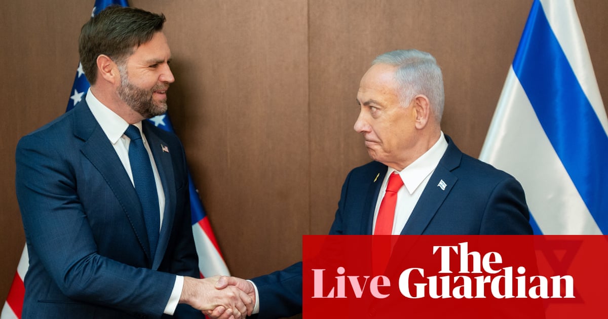 Gaza ceasefire could lead to more Israeli alliances in Middle East, Vance says at Netanyahu meeting – live