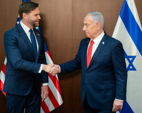 U.S. Vice President JD Vance and Israeli Prime Minister Benjamin Netanyahu meeting in Jerusalem