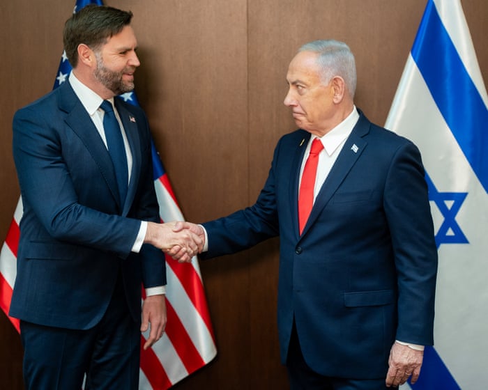 Gaza ceasefire could lead to more Israeli alliances in Middle East, Vance says at Netanyahu meeting – live