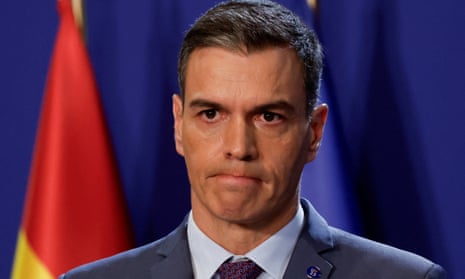 Spain’s acting prime minister, Pedro Sánchez