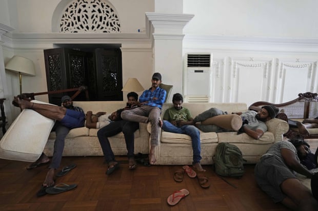 Occupiers inside Temple Trees.