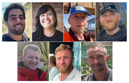 The seven aid workers who were killed in Gaza on Tuesday, 2 April, 2024.