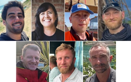 Composite of images of the seven victims