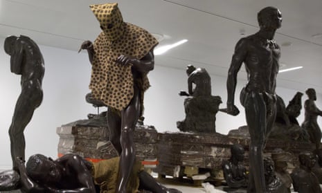 The controversial ‘Leopard Man’ sculpture at the Africa museum