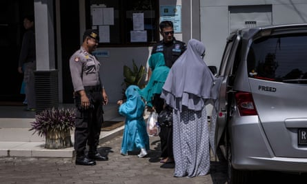 Relatives of death row prisoners arrive at Wijayapura port to visit Nusa Kambangan prison on Thursday.