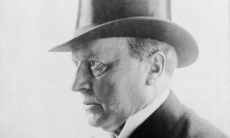 Author Henry James in top hat