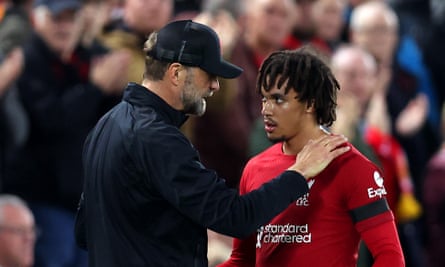 Jürgen Klopp avec Trent Alexander-Arnold