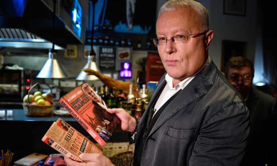 Alexander Lebedev promoting his autobiographical book in 2019.