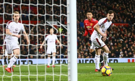 The ball heads towards the bottom corner of the Burnley net and Jesse Lingard has put Manchester United back into the game.