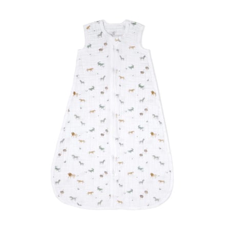 Aden + anais Organic Cotton Muslin Light Sleeping Bag 1.0 Tog Safari Dreams.