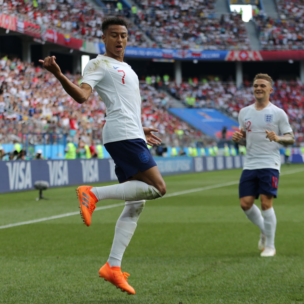 Jesse Lingard Laughs Off Panama Bruisers To Help England Find Joy World Cup 18 The Guardian Jesse Lingard Laughs Off Panama Bruisers To Help England Find Joy World Cup 18 The Guardian