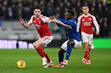 Tim Iroegbunam gets to grips with Declan Rice.