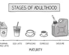 Sam Lau on the stages of adulthood – cartoon