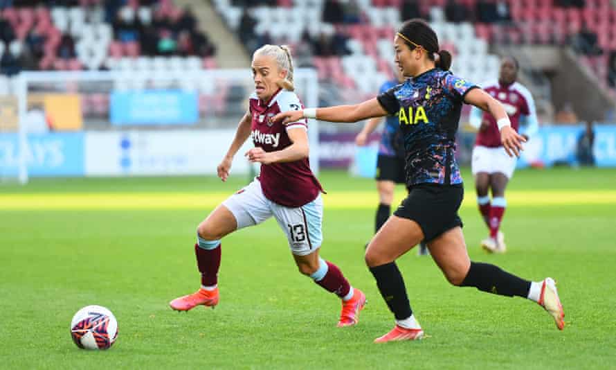 Tameka Yallop on action during West Ham’s win over Tottenham last weekend.