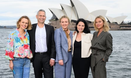 Mia Freedman, Steve Hutensky, Sarah Scheller, Jodi Matterson and Asher Keddie. Asher Keddie to play Mia Freedman in new Foxtel drama