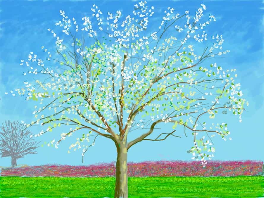 A pick-me-up in times of crisis... Hockney's iPad painting No. 133, created during the pandemic.