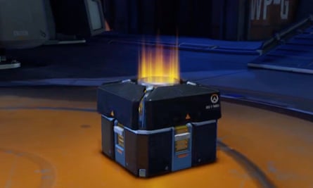 Screenshot of a loot box from a video game