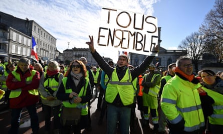Gilets jaunes protesters in Rochefort, France, in November 2018.