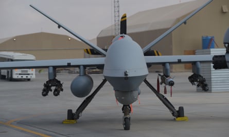 A MQ-9 Reaper drone at Kandahar air base in Afghanistan in 2018.