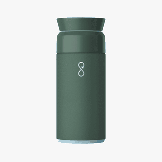 Ocean Bottle Brew flask in green, 350ml version.
