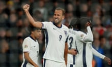 Nations League - League B - Group 2 - England v Finland<br>Soccer Football - Nations League - League B - Group 2 - England v Finland - Wembley Stadium, London, Britain - September 10, 2024
England's Harry Kane celebrates scoring their second goal Action Images via Reuters/Toby Melville