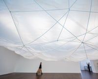 London, UK. 20th May, 2026. Air Package on a Ceiling, a vast, internally illuminated and suspended form - Gagosian exhibition of works by Christo. Conceived in 1968 for the ICA, Philadelphia, the installation remained unrealized due to technical constraints. Installed here for the first time in collaboration with the Christo and Jeanne-Claude Foundation. Credit: Guy Bell/Alamy Live NewsAlamy Live News. 3EGJP91 London, UK. 20th May, 2026. Air Package on a Ceiling, a vast, internally illuminated and suspended form - Gagosian exhibition of works by Christo. Conceived in 1968 for the ICA, Philadelphia, the installation remained unrealized due to technical constraints. Installed here for the first time in collaboration with the Christo and Jeanne-Claude Foundation. Credit: Guy Bell/Alamy Live News This is an Alamy Live News image and may not be part of your current Alamy deal . If you are unsure, please contact our sales team to check.