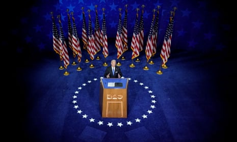 Joe Biden accepts the Democratic presidential nomination in Wilmington, Delaware.