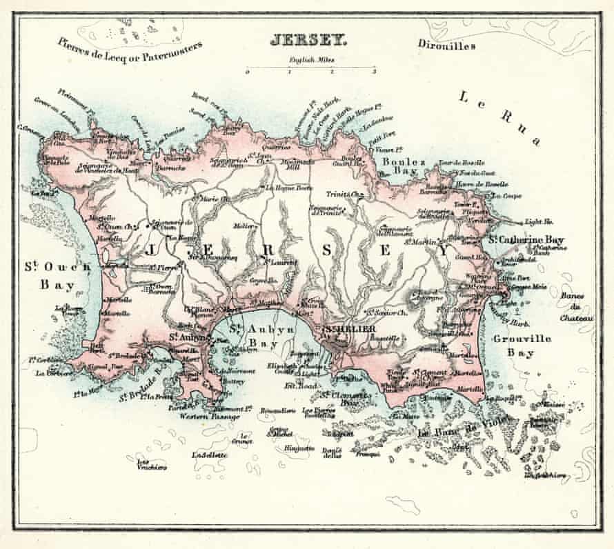 Vintage engraving from 1880 of Jersey.