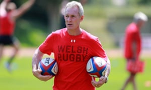 Rob Howley working with the Wales squad at a training camp in Naters, Switzerland before last year’s Rugby World Cup.