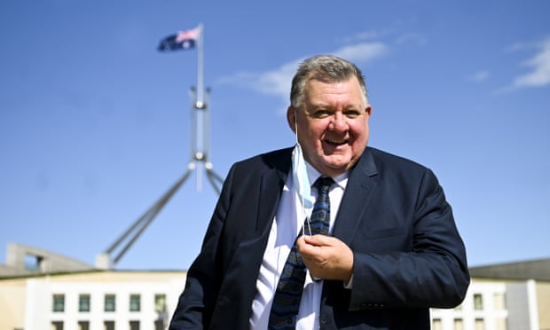 United Australia party leader Craig Kelly outside Parliament House in Canberra