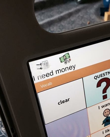 a screen with different word and picture boxes