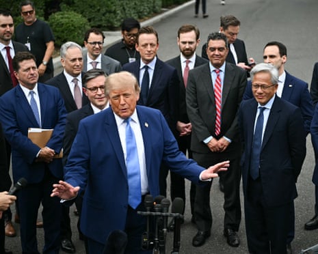 Donald Trump after a meeting with technology executives about artificial intelligence at the White House in Washington DC last month