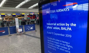The pilots strike sparked cancellation emails from BA sent in error but it promised no passenger would be left out of pocket.
