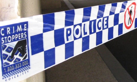 Queensland police tape at a crime scene