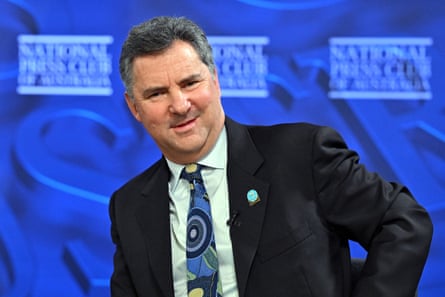 CSIRO chief executive Larry Marshall at the National Press Club in Canberra in July
