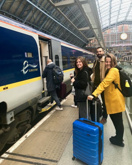 Zetteler staff at St Pancras station on their way to  Milan Design Week