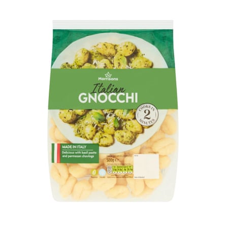 A packet of Morrisons Italian gnocchi