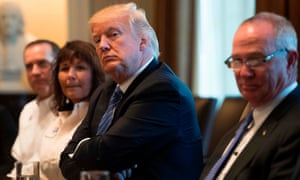 President Donald Trump at a white house meeting