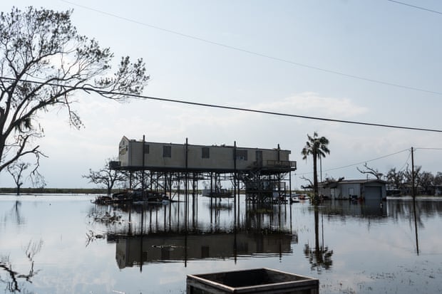 In lower Pointe-aux-Chenes, out of 80 houses only 12 are habitable after Hurricane Ida.