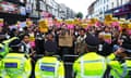 UK Braces For More Unrest As Lists Of Anti-Immigrant Protests - And Counterprotests - Circulate Online<br>WALTHAMSTOW, ENGLAND - AUGUST 7: Anti-racism counter protesters assemble ahead of a potential anti-immigration protest on August 7, 2024 in Walthamstow, United Kingdom. A series of anti-immigrant protests and riots have swept the country in the week after a deadly knife attack in Southport, England, fuelled by false rumours that the suspect was an asylum seeker. In recent days, far-right groups on social media have circulated a list of more than 30 anti-immigration protests scheduled for tonight at asylum centres and immigration firms across the UK. It was unclear how many locations would attract sizeable crowds; in many locations, the group "Stand Up To Racism" had organised counterprotests ahead of the planned protests. (Photo by Carl Court/Getty Images)