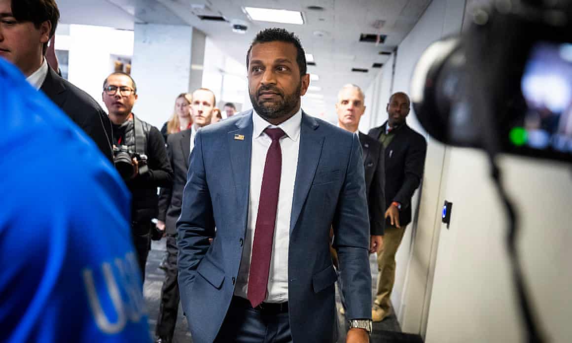 Kash Patel leaves a meeting with Republican senator from Texas John Cornyn in Washington DC