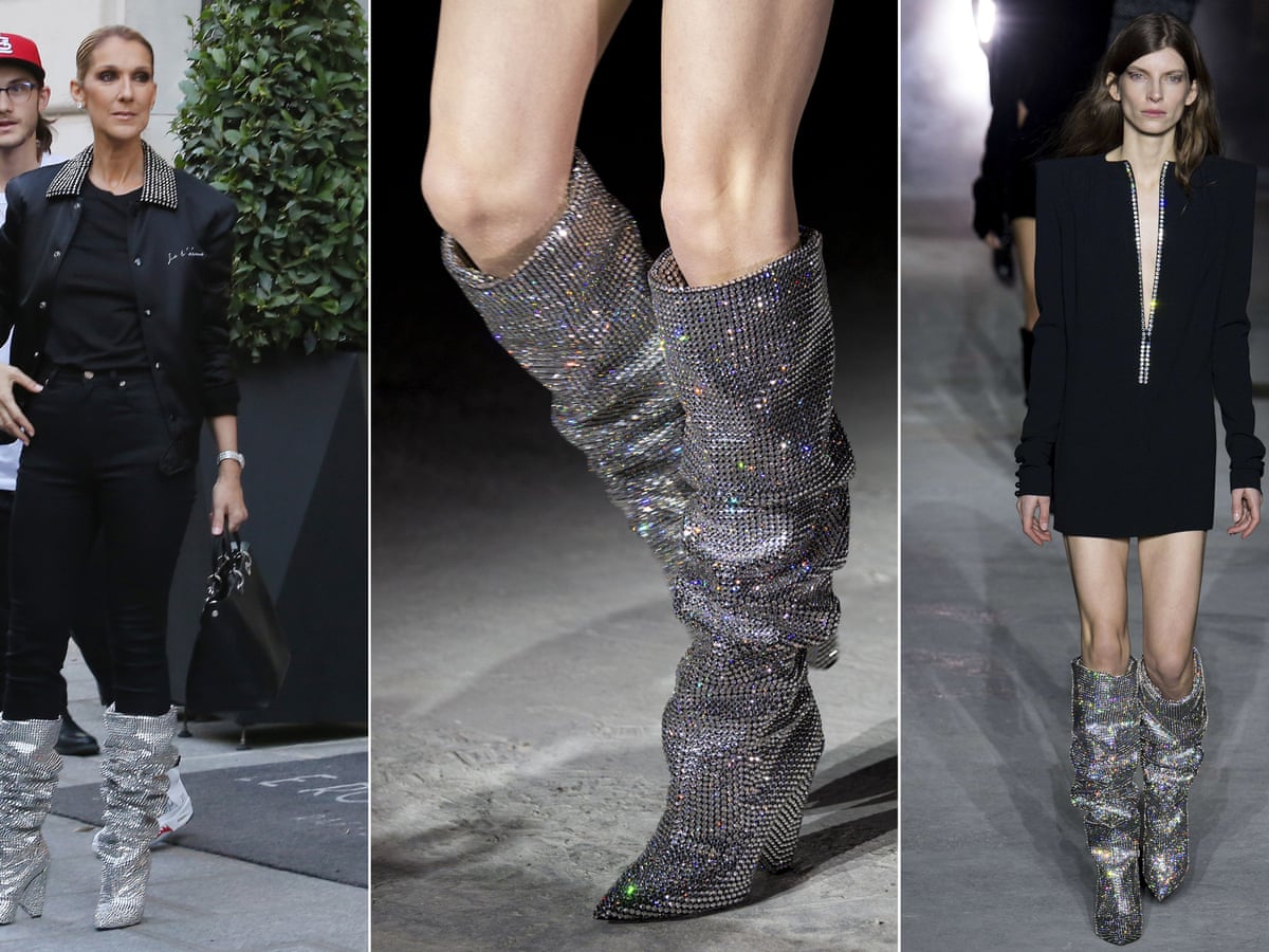 Sparkly ysl boots Clearance