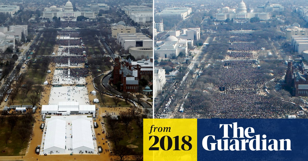 Trump Inauguration Crowd Photos Were Edited After He Intervened World News The Guardian