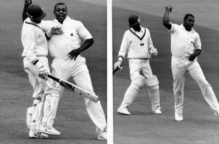 David Lawrence during England’s Test with Sri Lanka at Lord’s in 1988