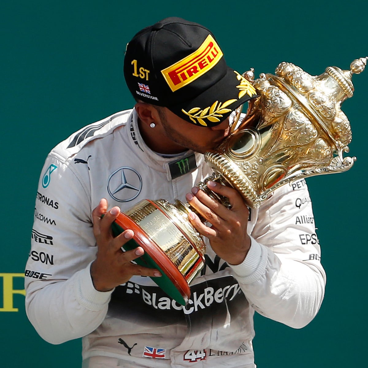 Lewis Hamilton wins British F1 GP from Nico Rosberg at damp Silverstone, British Grand Prix