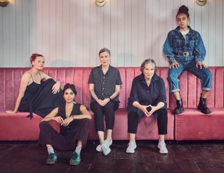 Harmony Rose-Bremner, right, with the cast of The Years.